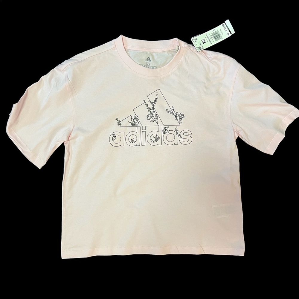 Adidas Womens pink short sleeve T-shirt